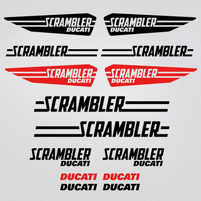 Ducati Aufkleber Scrambler 14x Stück Ersatz sticker tuning motorrad icon logo