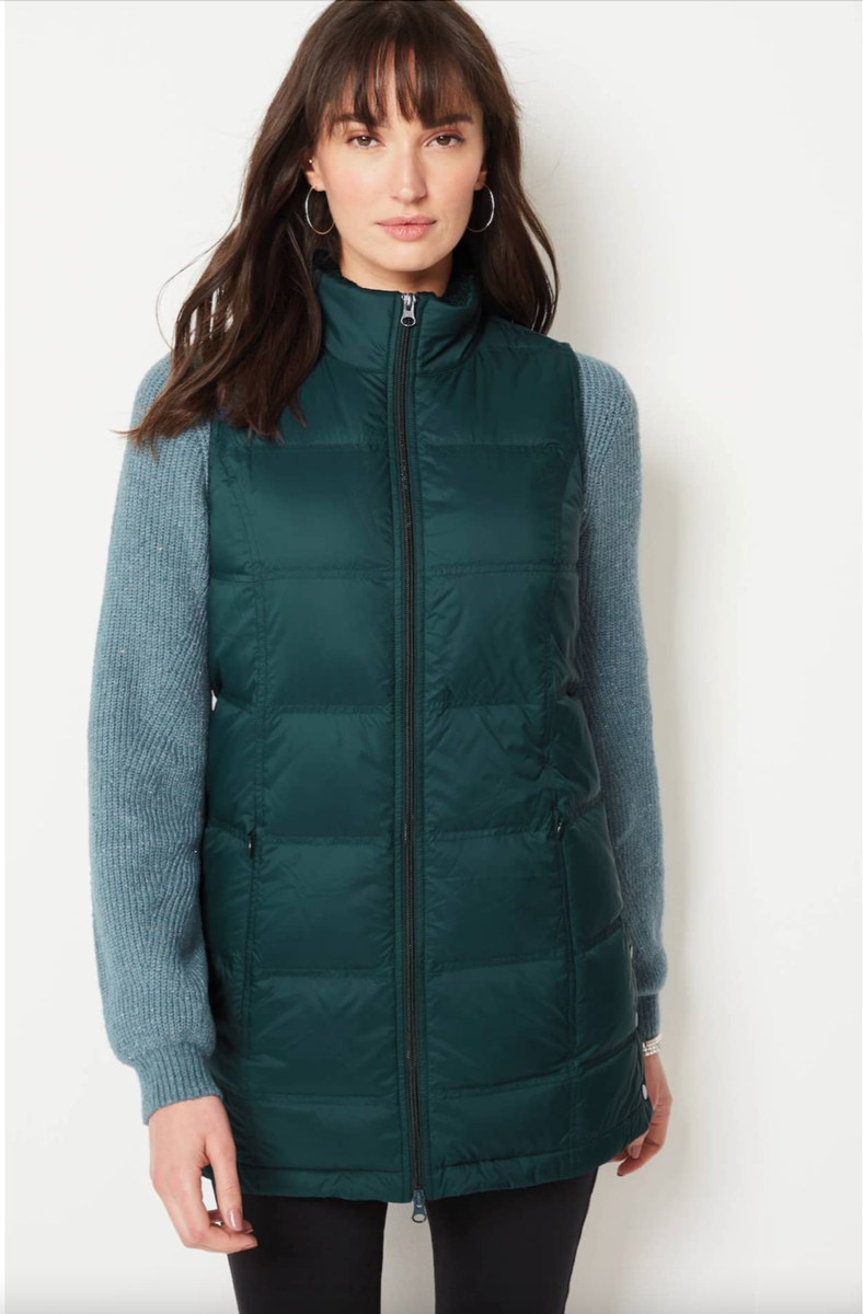 J. Jill Sz L Dark Teal or XL Purple Zip Front Down Vest NWT J. Jill Sz L Dark Teal or XL Purple Zip Front Down Vest NWT
