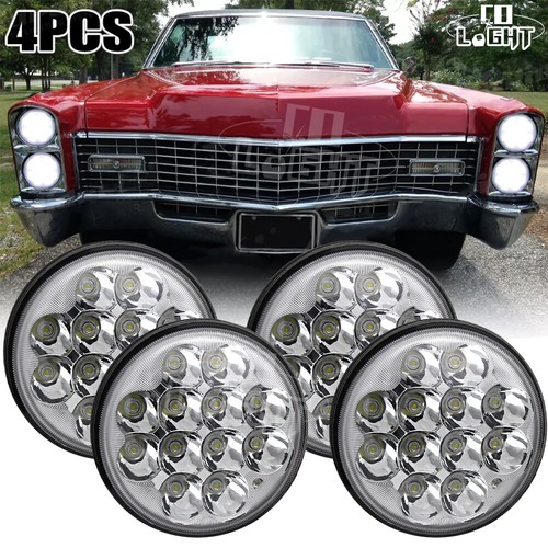 For 1958-1974 Cadillac DeVille 4PCS 5-3/4 5.75" LED Headlights High Low Beam DOT