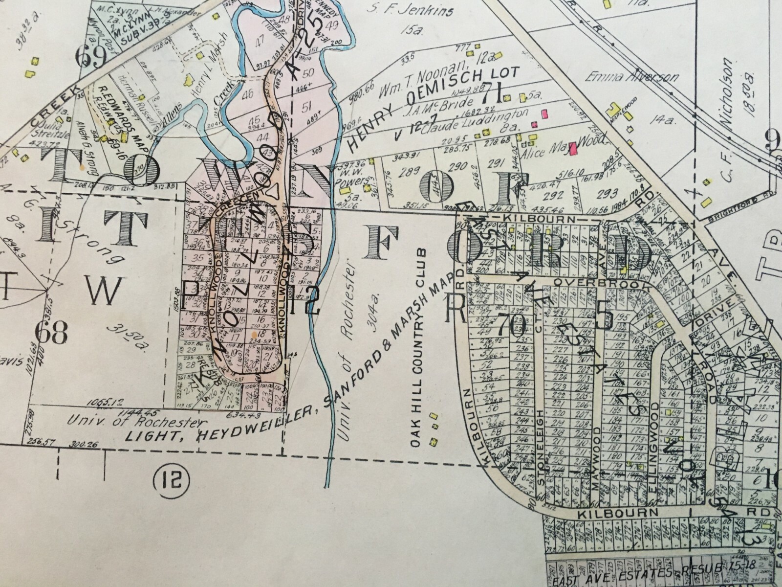 1924 BRIGHTON & PITTSFORD COUNTRY CLUB OF ROCHESTER NY MONROE COUNTY