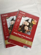 Canon Photo Paper Plus Glossy II 4" X 6" PP-201, 2 sample packs, 30 sheets 