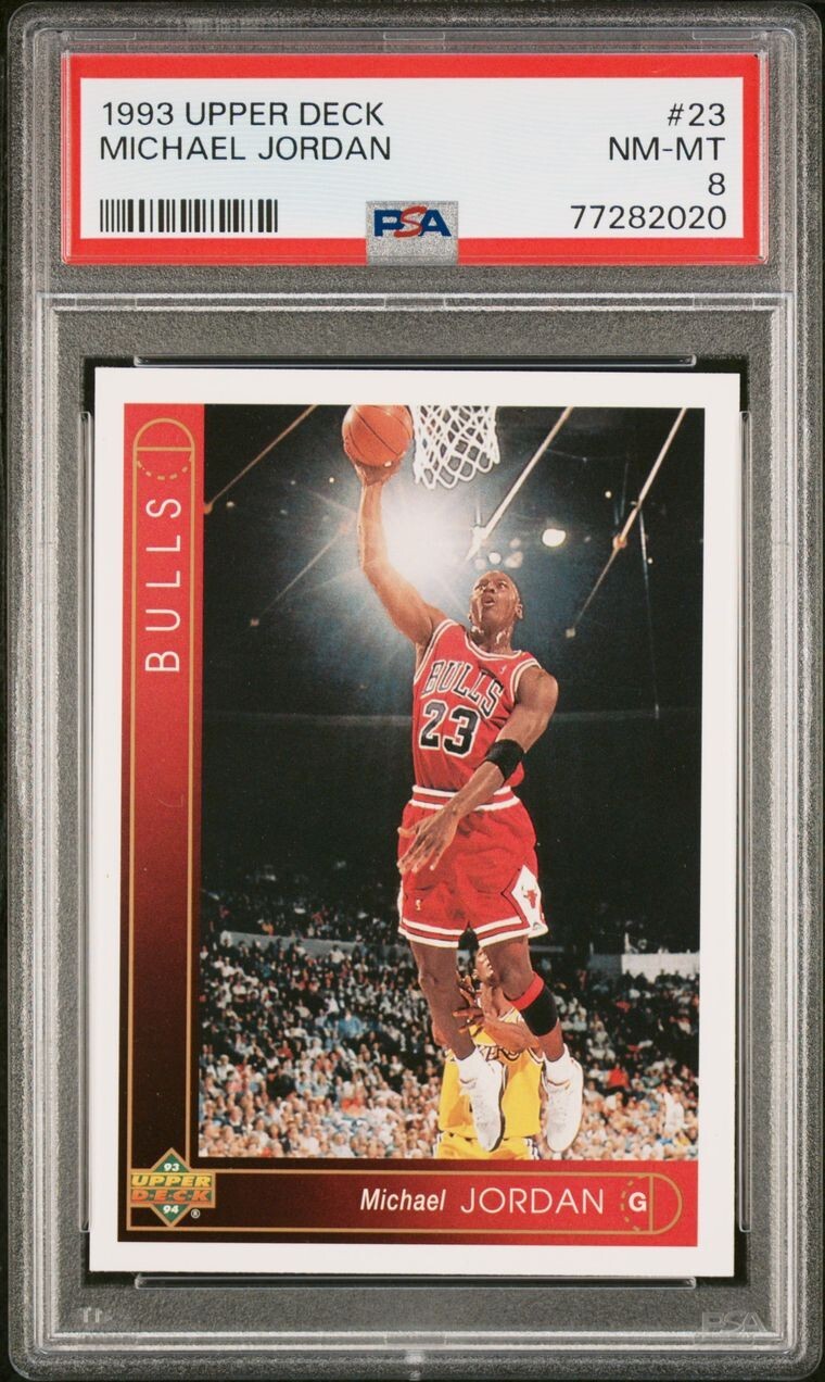 1993-94 Upper Deck #23 Michael Jordan Chicago Bulls PSA 8 NM-MT