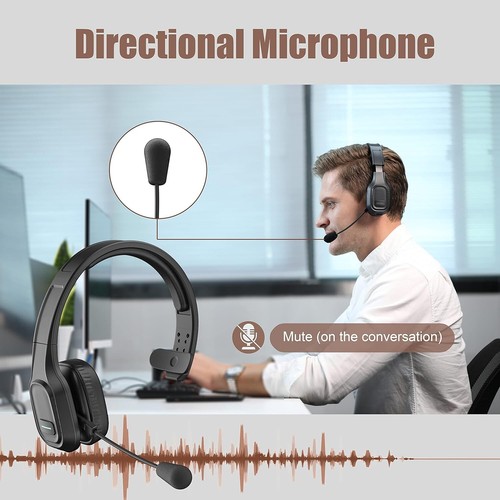 COMEXION-Trucker Bluetooth Headset-V5.0, Wireless Headphone W/ Noise Canceling.. - Picture 6 of 6