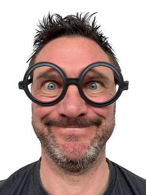 Black Wizard Brille Wally Nerd Gesprenkelt Lustig Geek Kostüm Zubehör Plastik