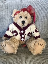 First  Main Scraggles Teddy Bear Plush Classic W/sweater 11  Valentine /new