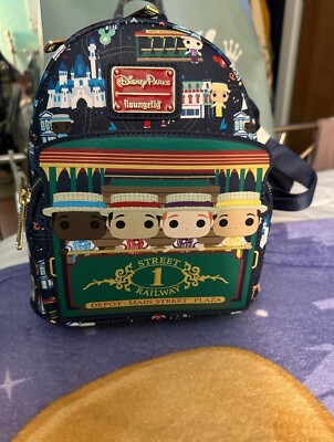 Disney Parks Dapper Dan Loungefly Mini Backpack Funko Pop  display picture 1