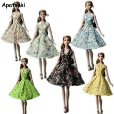 Countryside Floral Dress For 11.5in Doll Clothes Party Gown Outfits 1/6 Doll Toy