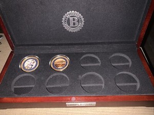 Bradford Exchange Limited Edition USMC 2 Coins  & Display Case