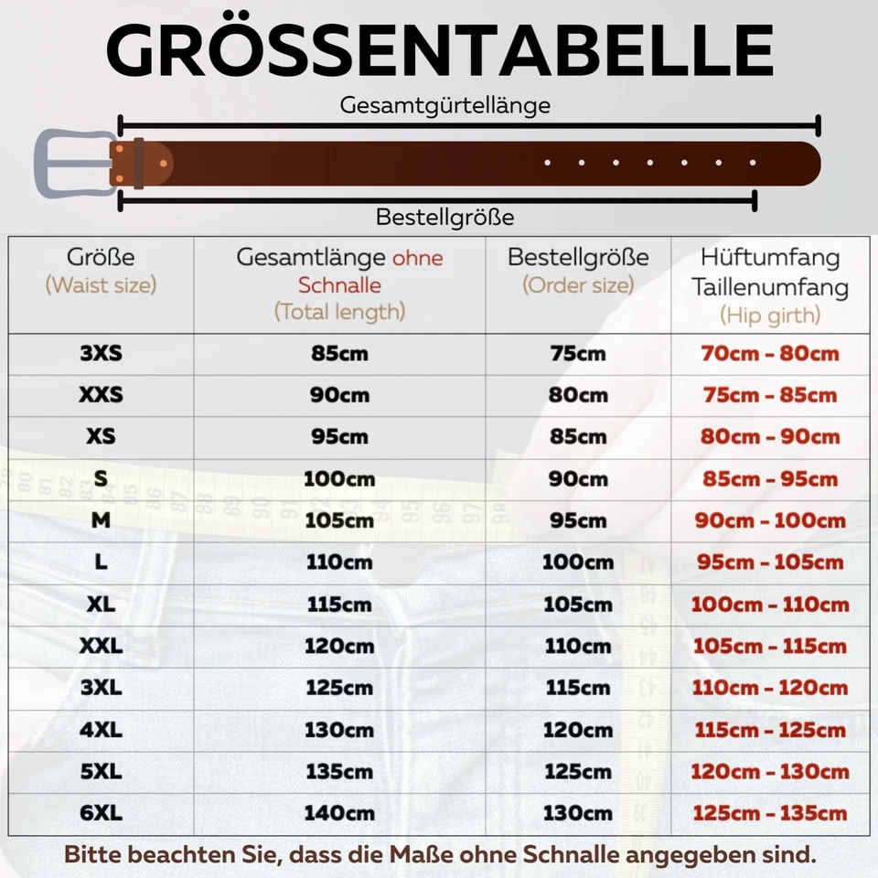 Gürtel Ledergürtel 100% echt Leder 3cm breit Rindsleder Herren Damen Unikat Neu - Bild 3 von 4