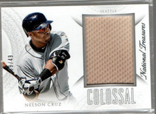 2015 Panini National Treasures Colossal Materials #41 Nelson Cruz Jersey /49