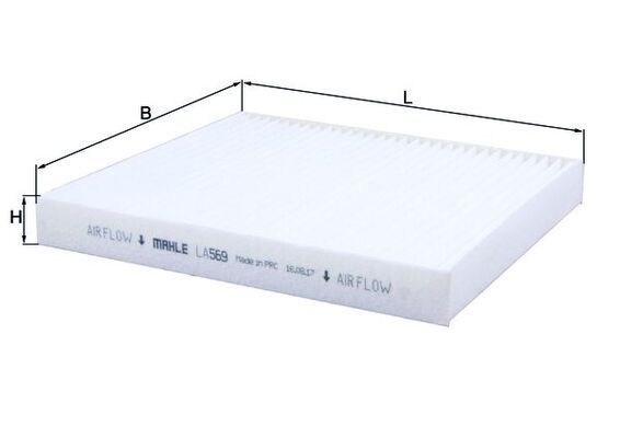 Mahle LA 569 Filter, Innenraumluft FüR Chrysler Dodge Passend FüR Fiat Jeep-image