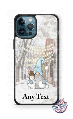 Christmas Gnome Build a Snowman Winter Personalized Phone Case Cover Cute Gift