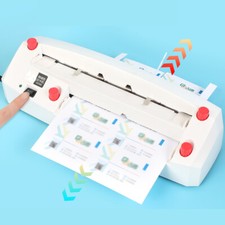 220V Automatic Business Card Cutter Slitter Electric Cutting Machine 90*54mm New