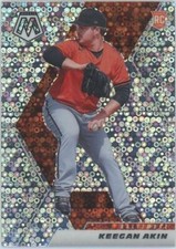 2021 Panini Mosaic Keegan Akin Rookie Quick Pitch Silver Prizm Orioles RC #239