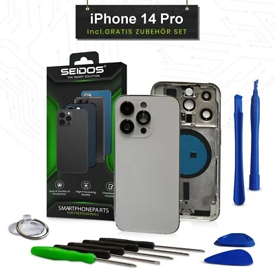 Back cover per iPhone 14 Pro bianca scocca posteriore vetro frame housing SEIDOS