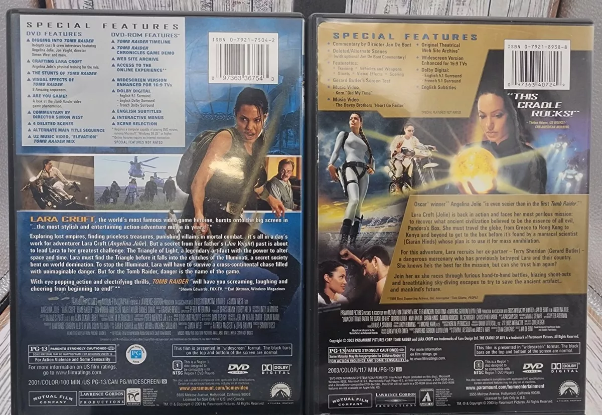 Lara Croft: Tomb Raider / Lara Croft Tomb Raider: The Cradle of Life  Original 2003 U.S. Mini Movie Poster Set of 2