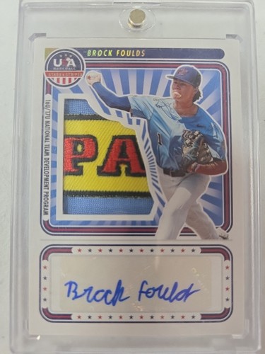 2024 Stars And Stripes Baseball Brock Foulds Patch Auto 1/1 Panini SS-BF