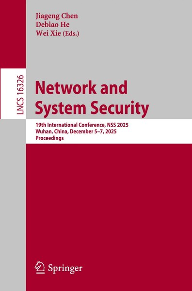 Network And System Security Jiageng Chen (U. A.) Taschenbuch Xiii Englisch 2026-image
