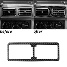 Real Carbon Fiber Console Air Vent Outlet Cover Trim For Ford Mustang 1987-1993