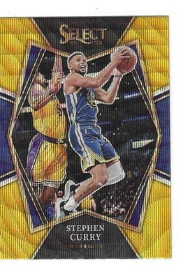 Stephen Currry 2021-22 Panini Select Gold Wave #121 SSP Golden State Warriors