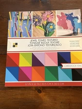 DCWV 58 Sheets Jewel Toned Textured Double Sided Cardstock Pack 12x12 New Sealed