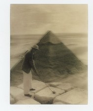 Golfing off the Pyramid of Cheops Egypt Custom-made Lenticular 3-D Picture