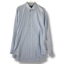 Ralph Lauren Blake Long Sleeve Button Down Men's XL Blue Check Shirt 100 Cotton