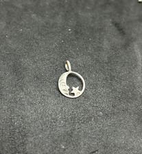 925 Sterling Moon and Star Charm Pendant 0.5in - 0.47g