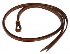 New Showman brand 4' foot LEATHER OVER  UNDER WHIP w/ Split leather end Horse
