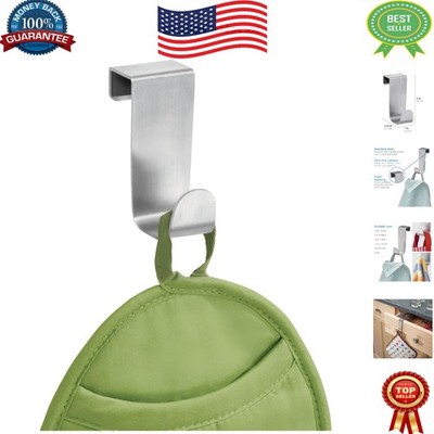 iDesign Forma Brushed Stainless Steel Over-the-Cabinet Hook - 2.5 lbs Capacity
