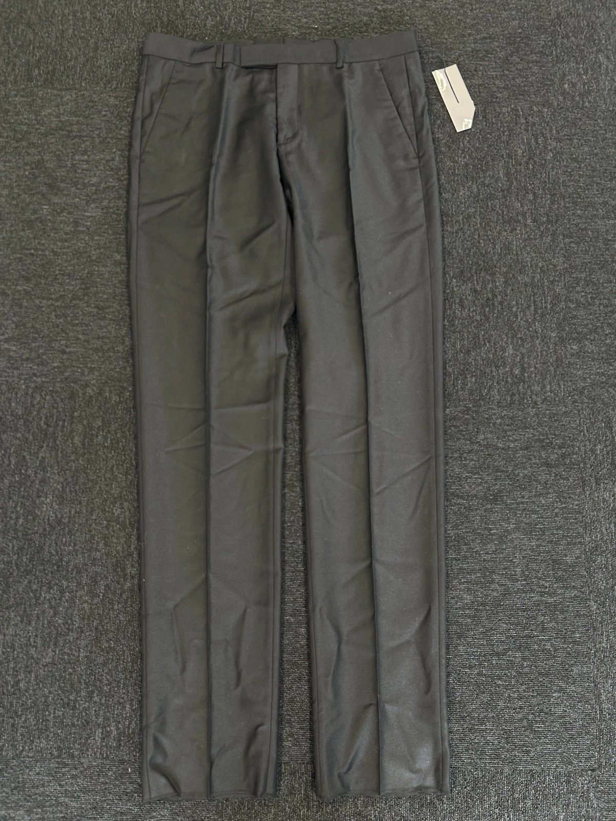 Dior Pantalone Lana Vergine Tessuto Nero Uomo in 30W (IT 46) NUOVO