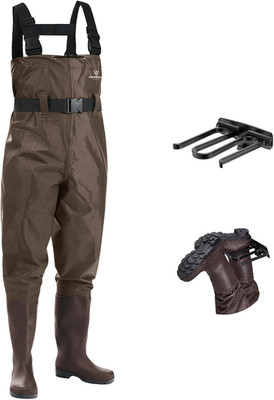 Fishing Waders for Men, 2-Ply Nylon/Pvc Waterproof Women Chest Wader with Boots,