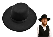 Nicky Bigs Novelties Deluxe Adult Black Wide Brim Spanish Hat Amish Mexican