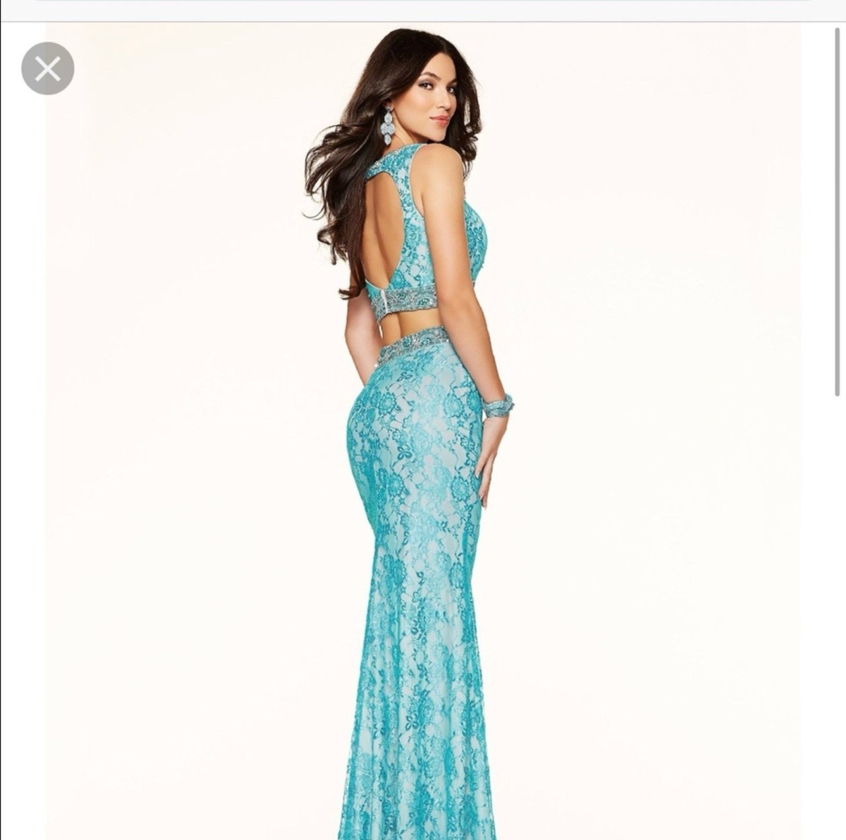 blue lace two piece prom dress Two Piece Lace Navy Blue Cheap Short Prom Dress Homecoming Dresses, MH261