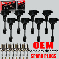8X OEM Ignition Coil & 8X Iridium Spark Plugs For Nissan TITAN Armada 5.6L UF510