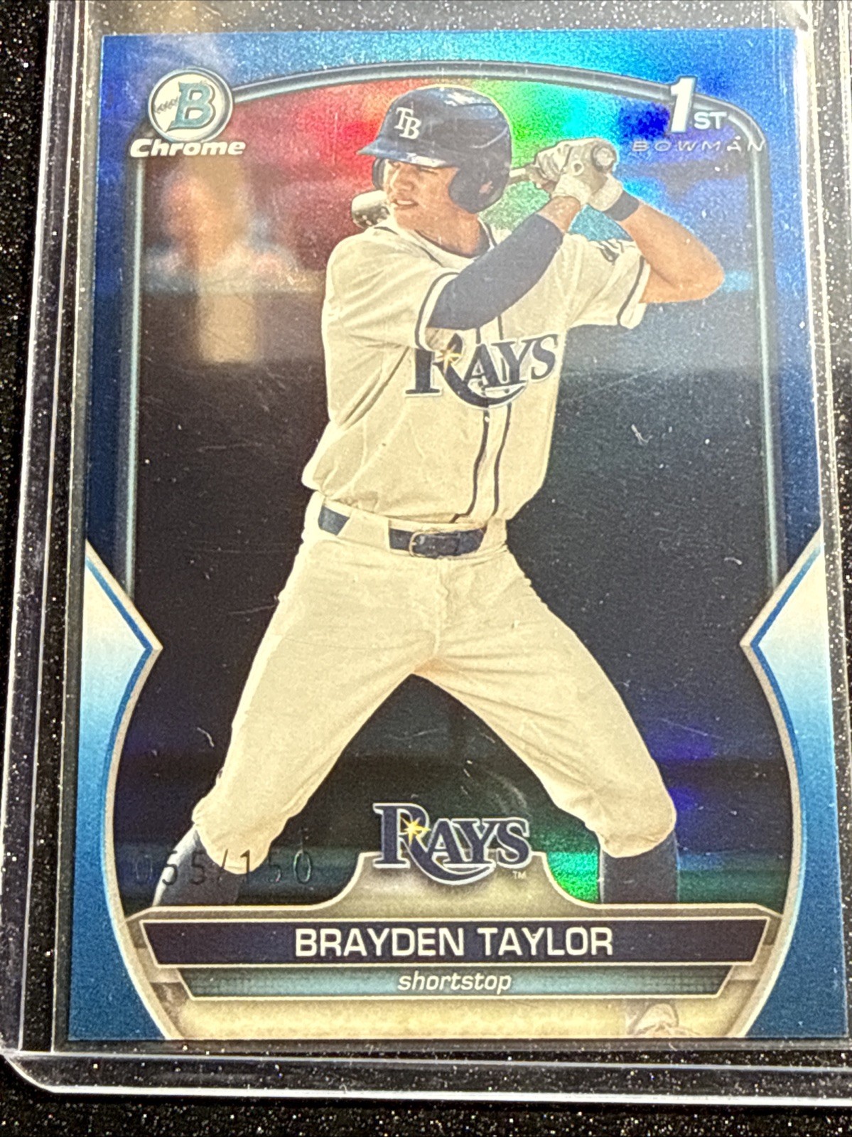 2023 Bowman Draft - Chrome Brayden Taylor #BDC-60 Blue Refractor /150 (RC)