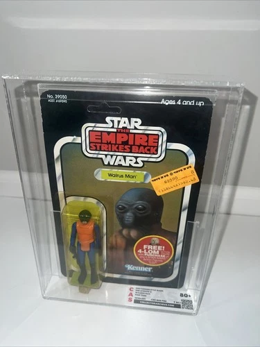 RARE Unpunched Vintage Kenner Star Wars CAS 80+  Walrus Man Empire 47 Back Card