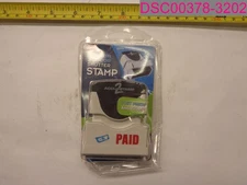 2 Pack; Cosco Premium 2-Color Shutter Stamp #035535, "PAID" Blue/Red ACCU-STAMP