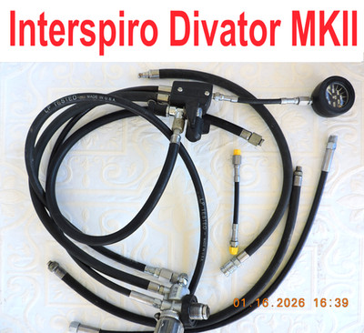 Interspiro Divator MKII 1st stage Regulator DIN  AGA scuba dive mask