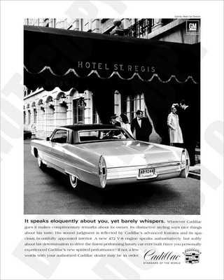 1968 Cadillac Automobile Hotel St Regis Detroit Magazine Ad Repro 8x10 Photo