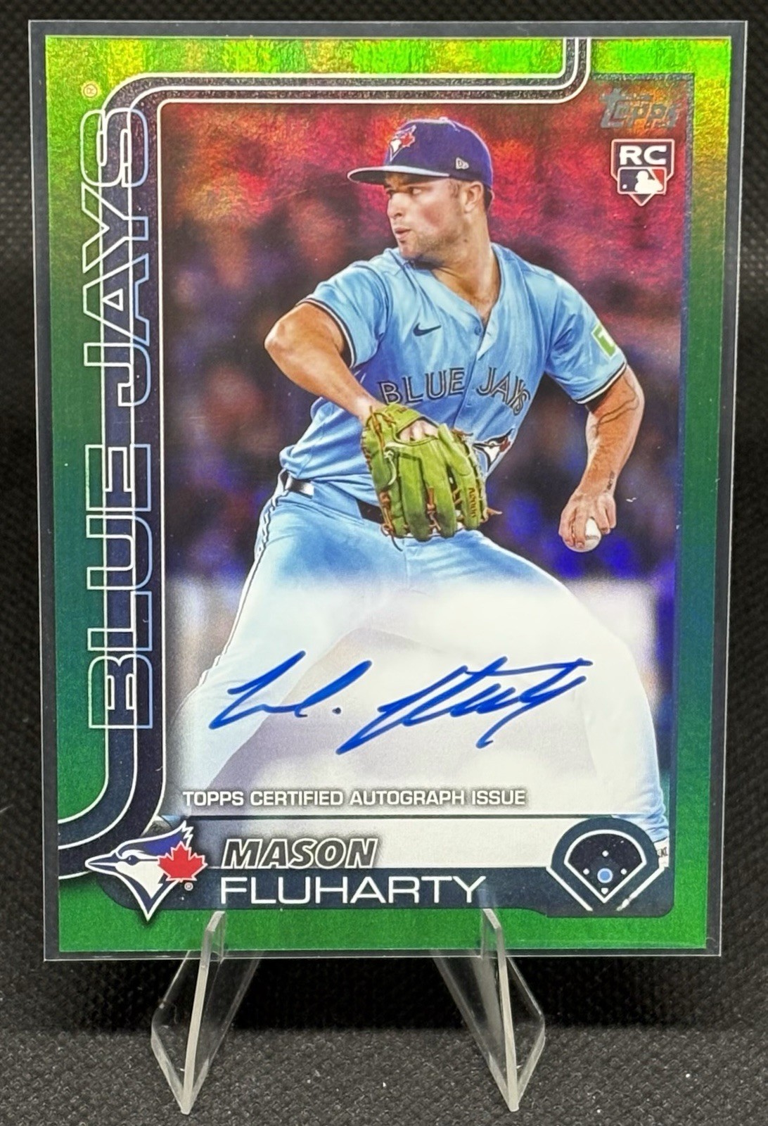 2025 Topps Update-Mason Fluharty (RC) #US21 Real One Autograph Green Foil /99