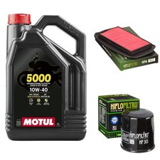 FZ 600 FZ6 Fazer Air Oil Filter Service Kit Motul 5000 10w40 4L Yamaha 2005