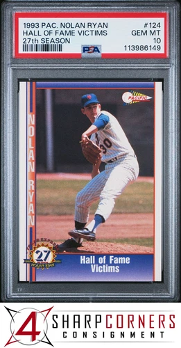 1993 PACIFIC NOLAN RYAN 27th SEASON #124 HALL OF FAME VICTIMS PSA 10