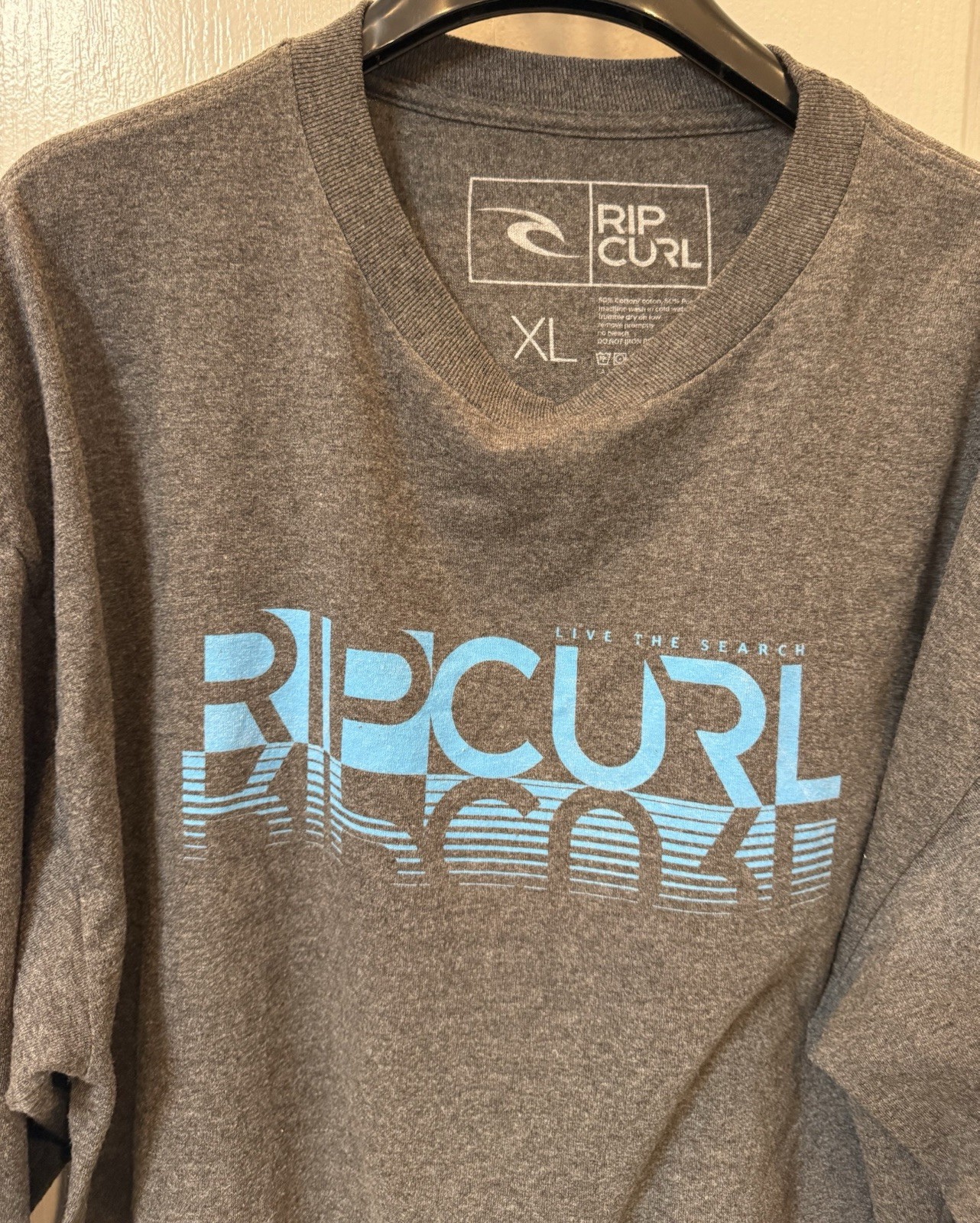 RIP CURL Live The Search Long Sleeve Sweater Crewneck Gray Color Size : XL 