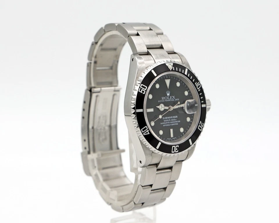 Rolex Submariner Date 16610 Oyster Date Stainless Steel Black Dial Men's Watch - Image 3 of 4
