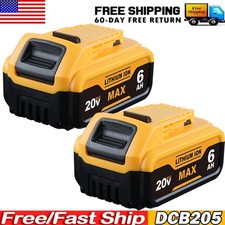2Pack 6.0AH 20V XR Lithium Ion 20 Volt Battery For DCB206-2 DCB205-2