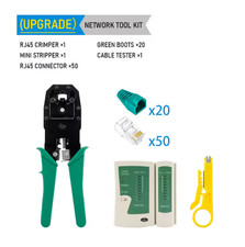 RJ45 Crimper Lan Tester Tool Set Ethernet Cable Stripper Punch Down Tool rj 45