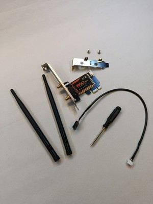 WiFi 6 & Bluetooth 5.2 pciE Karte MT7921 AX1800 WLAN 2,4G/5Ghz 2x6dbi Antenne