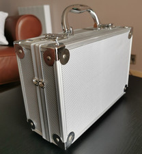 Metal Flight case Aluminium Silver Storage Case Metal Lockable Heavy Duty