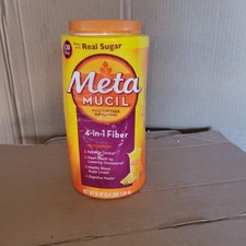 Metamucil PSYLLIUM Fiber 130 Doses Orange Smooth with Real Sugar Exp 5/2028